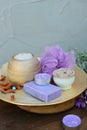 Organic natural soap, spa handmade artisan cosmetics Royalty Free Stock Photo