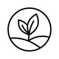 Organic, nature, farm products, harvest, farming simple thin line icon vector illustration