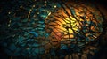 Stained Glass Window, Intricate Background with Vibrant Colors and Textures, AI Generative
