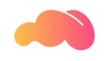 Organic Orange Pink Gradient Blob, vector design Generative AI Royalty Free Stock Photo