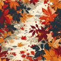 organic pattern that celebrates the subtle beauty of fallen leaves scattered on a forest path. AI Generated Royalty Free Stock Photo