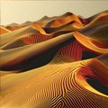 Organic pattern inspired by the patterns formed by wind-swept sand dunes in a desert landscape. AI Generated