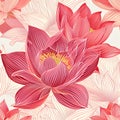 Organic pattern inspired by the radiant symmetry of a blooming lotus flower. AI Generated Royalty Free Stock Photo