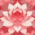 Organic pattern inspired by the radiant symmetry of a blooming lotus flower. AI Generated Royalty Free Stock Photo