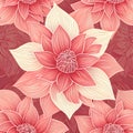 Organic pattern inspired by the radiant symmetry of a blooming lotus flower. AI Generated Royalty Free Stock Photo