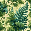 organic pattern that mirrors the intricate formations of ferns as they unfurl from tight coils. AI Generated