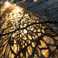 Organic pattern that mirrors the intricate patterns formed by the shadows of leaves on a sunny day. AI Generated