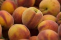 Organic Peaches at a Farmers Market Royalty Free Stock Photo