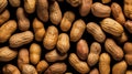 Organic Peanut Nuts Horizontal Background.