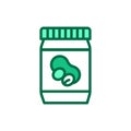 Organic peanut paste line icon. Outline pictogram for web page.