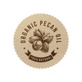 Organic pecan oil emblem