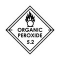 Organic peroxide color element. Hazardous material vector icon.