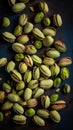 Organic Pistachio Nuts Vertical Background. Royalty Free Stock Photo