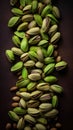 Organic Pistachio Nuts Vertical Background. Royalty Free Stock Photo
