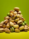 Organic Pistachio Nuts Vertical Illustration. Royalty Free Stock Photo