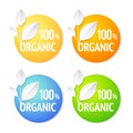 Organic plant labels set.