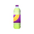 Organic plastic bottle of sweet tasty soda drink Royalty Free Stock Photo