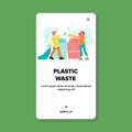 Organic And Plastic Waste Human Sorting Vector Royalty Free Stock Photo