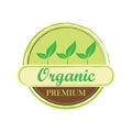 Organic premium label. Vector illustration decorative background design