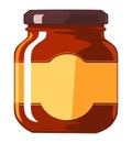 Organic preserve jar illustration Royalty Free Stock Photo