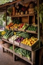 organic produce stand at a farmers market Royalty Free Stock Photo