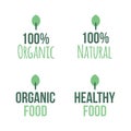 Organic product, vegetable, fruit, label, sign, icon, logo, symbol