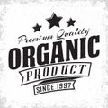 Organic product vintage label Royalty Free Stock Photo