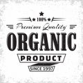 Organic product vintage label Royalty Free Stock Photo