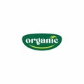 Organic Pure Natural Badge Label Seal Sticker logo design inspiration. Organic Food Logo Royalty Free Stock Photo