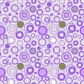 Organic purple circles in a seamless pattern tile Royalty Free Stock Photo