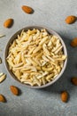 Organic Raw Blanched Slivered Almonds Royalty Free Stock Photo