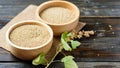 Organic raw brown quinoa seed in a bowl