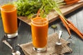 Organic Raw Carrot Juice Royalty Free Stock Photo