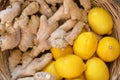 Fresh ginger and lemon Royalty Free Stock Photo