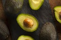 Organic Raw Green Avocados Royalty Free Stock Photo