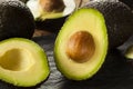 Organic Raw Green Avocados Royalty Free Stock Photo