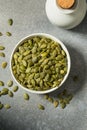 Organic Raw Green Pumpkin Pepitas Seeds Royalty Free Stock Photo
