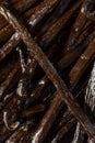 Organic Raw Madagascar Vanilla Beans Royalty Free Stock Photo