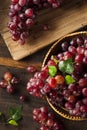 Organic Raw Red Grapes Royalty Free Stock Photo