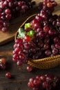 Organic Raw Red Grapes Royalty Free Stock Photo
