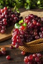 Organic Raw Red Grapes Royalty Free Stock Photo