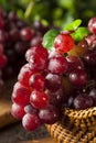 Organic Raw Red Grapes Royalty Free Stock Photo