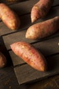 Organic Raw Sweet Potatoes Royalty Free Stock Photo