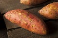 Organic Raw Sweet Potatoes Royalty Free Stock Photo