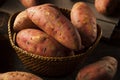 Organic Raw Sweet Potatoes Royalty Free Stock Photo