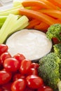 Organic Raw Vegetables with Ranch Dip Royalty Free Stock Photo