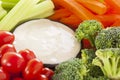 Organic Raw Vegetables with Ranch Dip Royalty Free Stock Photo