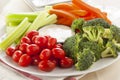 Organic Raw Vegetables with Ranch Dip Royalty Free Stock Photo
