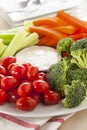 Organic Raw Vegetables with Ranch Dip Royalty Free Stock Photo