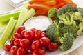 Organic Raw Vegetables with Ranch Dip Royalty Free Stock Photo